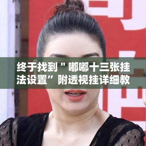 终于找到＂嘟嘟十三张挂法设置”附透视挂详细教程