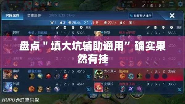 盘点＂填大坑辅助通用”确实果然有挂