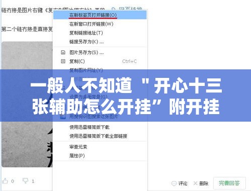 一般人不知道 ＂开心十三张辅助怎么开挂”附开挂脚本详细步骤