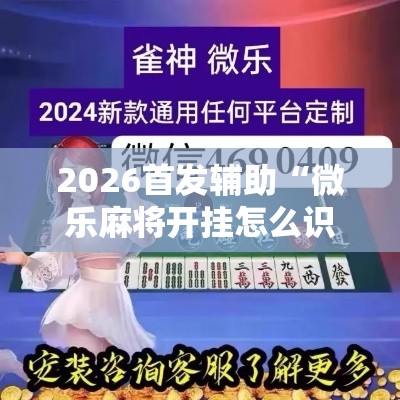 2026首发辅助“微乐麻将开挂怎么识破”分享必要外挂教程