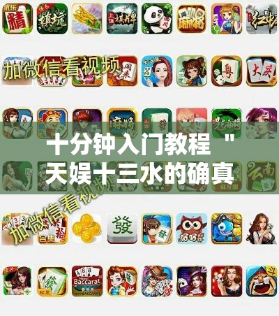 十分钟入门教程 ＂天娱十三水的确真的有辅助神器”揭秘透视辅助万能挂