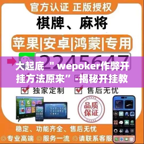 大起底 ＂wepoker作弊开挂方法原来”-揭秘开挂教程分享