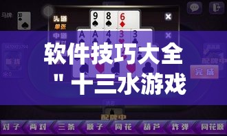 软件技巧大全 ＂十三水游戏有挂吗”(透视曝光猫腻)