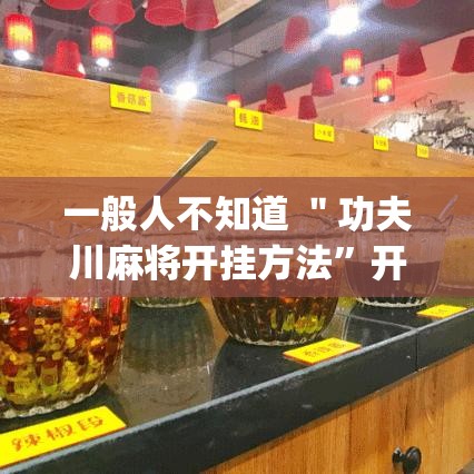 一般人不知道 ＂功夫川麻将开挂方法”开挂(透视)辅助神器