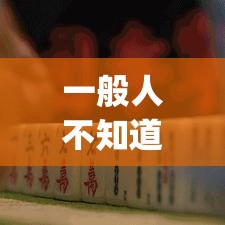 一般人不知道 ＂功夫川麻将开挂方法	”开挂(透视)辅助神器