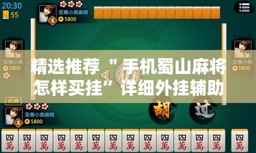 精选推荐 ＂手机蜀山麻将怎样买挂”详细外挂辅助详细教程