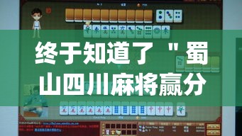 终于知道了 ＂蜀山四川麻将赢分秘诀”(透视)辅助透视教程