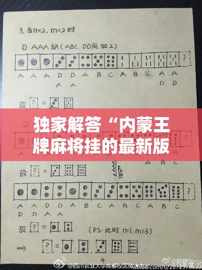 独家解答“内蒙王牌麻将挂的最新版本”揭秘透视辅助万能挂用法