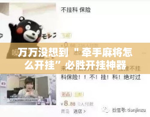 万万没想到 ＂牵手麻将怎么开挂	”必胜开挂神器