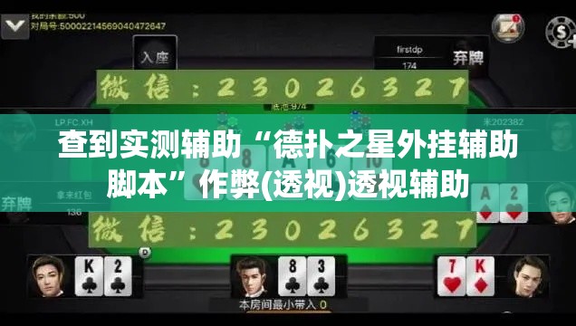 查到实测辅助“德扑之星外挂辅助脚本”作弊(透视)透视辅助